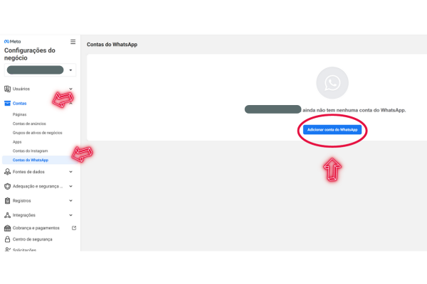 Adicionar conta do WhatsApp no Gerenciador de Anúncios