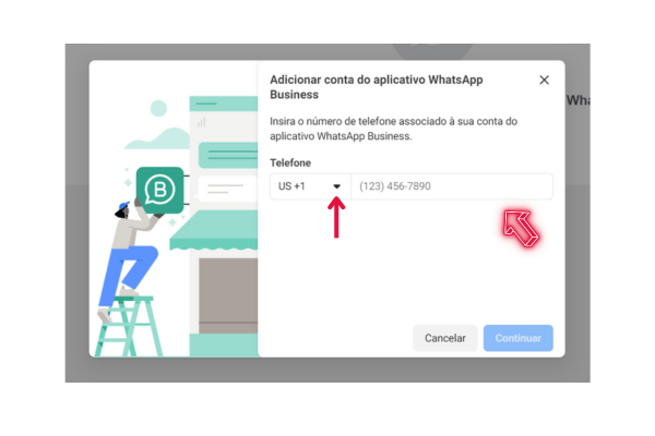 Adicionar conta do WhatsApp no Gerenciador de Anúncios