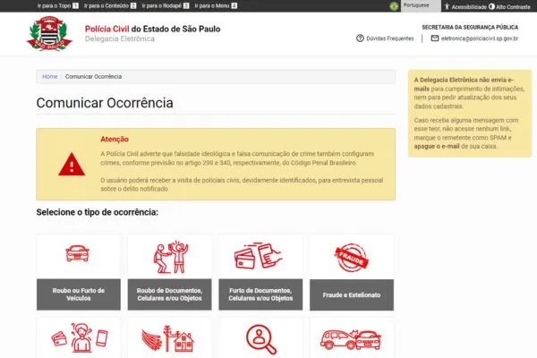 boletim de ocorrencia online são paulo