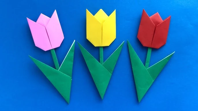 como fazer origami de flor